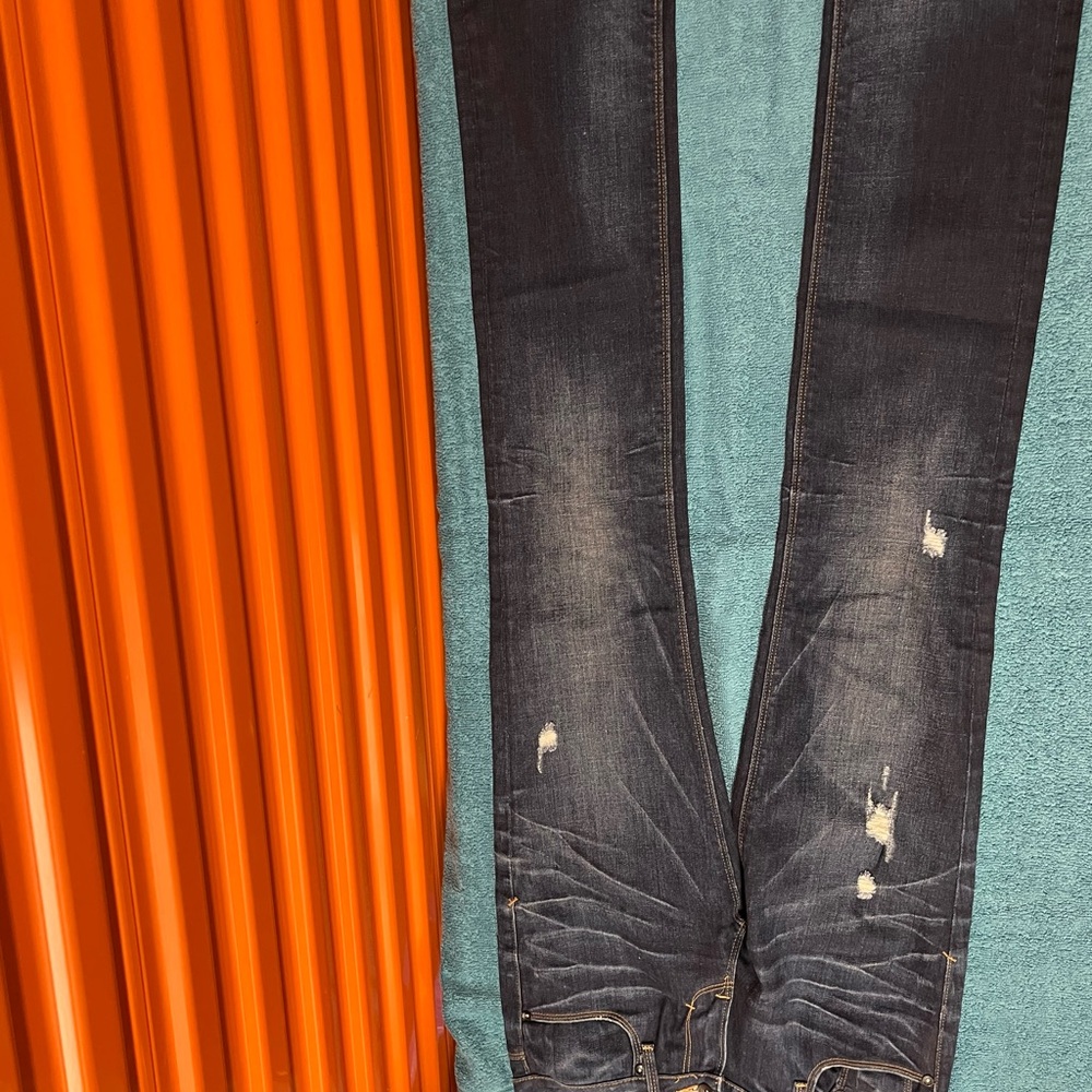 Cult of Individuality Black Skinny Jeans Distressed Stretch
